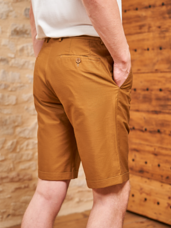 Short Maurice moleskin japonais ocre