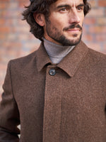 MANTEAU LAINE BRUN FONCÉ