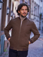 BOMBER LAINE BRUN FONCÉ