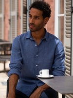 CHEMISE LIN BLEU